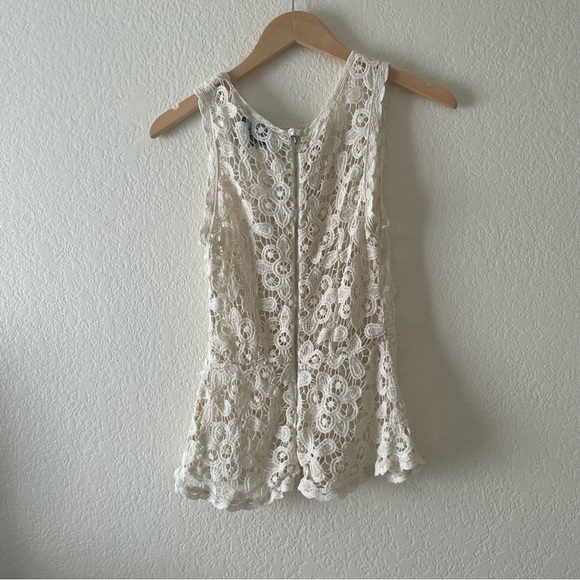 Cynthia Rowley Crochet peplum Top - Picture 3 of 3